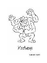 Coloring Pages Fighting Pokemon Machamp Machoke Colouring Fun sketch template