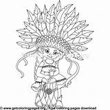Princess Indian Coloring Pages Choose Board sketch template