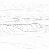 Waves Ocean Sketch Wave Water Drawing Paint Photoshop Crashing Coloring Simple Draw Adobe Clouds Paintingvalley Step Sketches Template sketch template