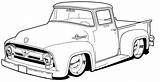 Chevy F100 Kombi Lifted sketch template