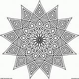 Coloring Pages Geometric Adults Pattern Popular Fun sketch template
