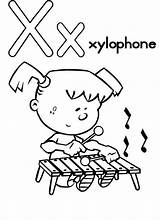 Letter Coloring Pages Xylophone Capital Bulk Color Library Clipart sketch template