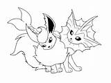 Coloring Pokemon Eevee Pages Kids Print sketch template