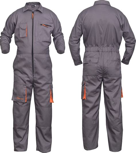 norman grey work wear mens overalls boiler suit coveralls mechanics