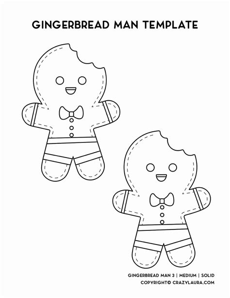 gingerbread man template coloring pages   crazy laura