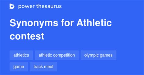 athletic contest synonyms  words  phrases  athletic contest