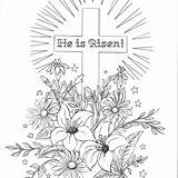 Coloring Pages Risen He Easter Printable Colouring Jesus Adult Flandersfamily Info Choose Board sketch template