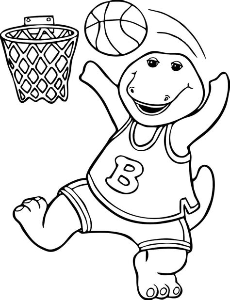 barney coloring pages    print