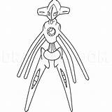 Deoxys Normal sketch template