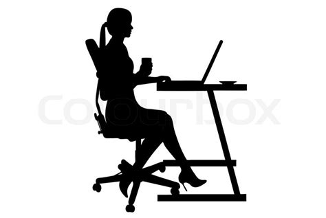 business woman silhouette stock vector colourbox
