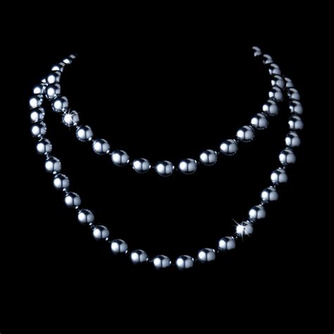 Elegant 30 Knotted Platinum Gray Pearl Necklace N 8340