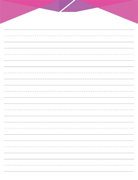 kindergarten lined paper  printable