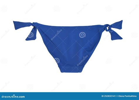 Blue Women S Bikini Panties Isolated On White Background Back View