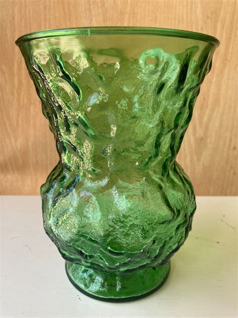 E O Brody Glass Co Emerald Green Vase Etsy