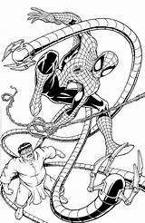 Octopus Spider Spiderman Ock Coloringhome sketch template