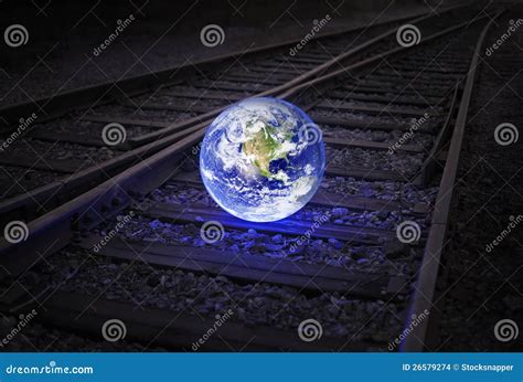 earth   rails stock photo image  ball conceptual