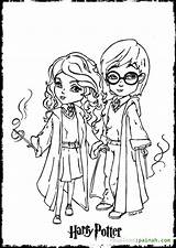 Coloring Potter Harry Pages Printable Cartoon Print Hermione Kids Hogwarts Adult Ginny Cute Dobby Characters Ron Printables Voldemort Weasley Color sketch template