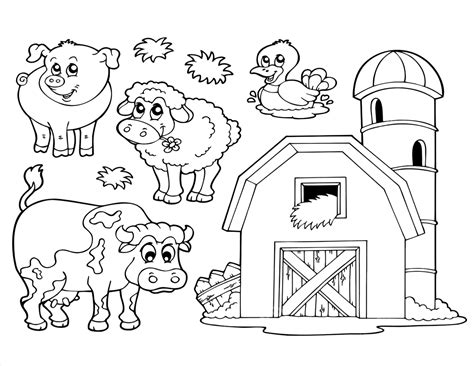 animal coloring pages  kids farm animal coloring pages farm