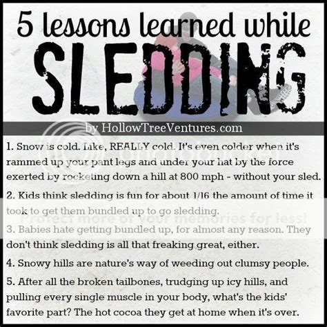 lessons learned   sled