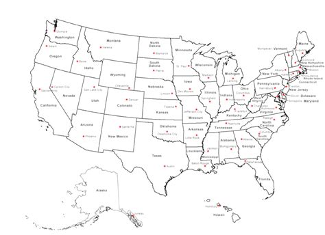 maps   united states printable  map  capital cities