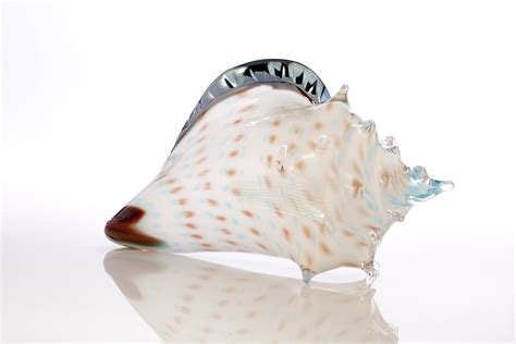 Atlantis Sea Shell By Benjamin Silver Art Glass Sculpture Artful Home