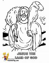 God Bible Coloring Pages Jesus Lamb Kids Book Printouts Christian Gif sketch template