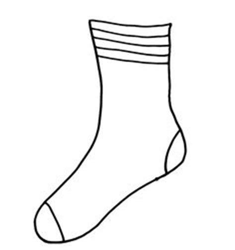 socks outline template images socks clip art  fox  socks