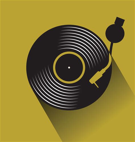 black vinyl record disc flat concept vector illustration  vector art  vecteezy