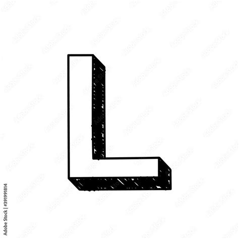 letter hand drawn symbol vector illustration   big english letter