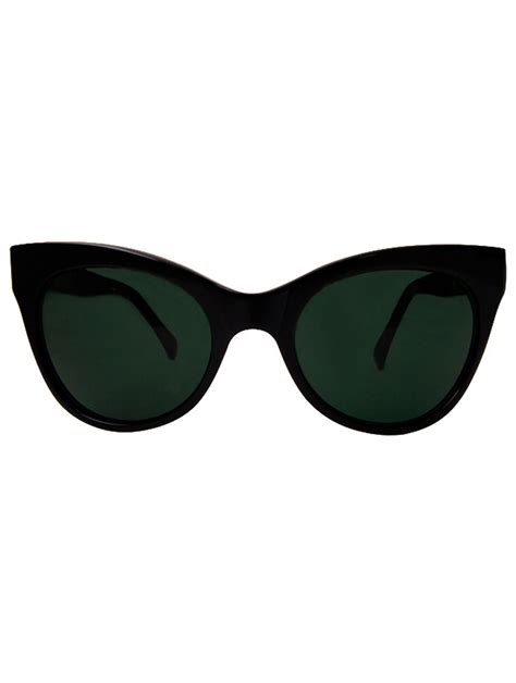 kamalikulture square cat eye sunglasses black in black lyst