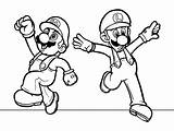 Mario Coloring Pages Super Bros Brothers Printable sketch template