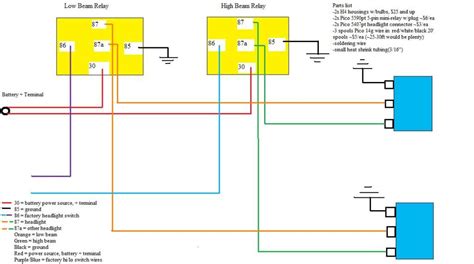 headlight wiring diagram  relay wiring digital  schematic