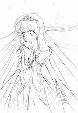 Coloring Pages Anime Sad Girl Cute Getcolorings Getdrawings sketch template