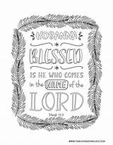 Hosanna Scripture Verses Funlovingfamilies sketch template