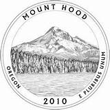 Hood Mt Mount Quarters National Quarter Clipart 2010 Oregon Coloring America Beautiful Park Coin Parks State Cliparts Designs Designlooter Coinnews sketch template