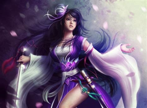 Women Sword Artwork Fantasy Art Wallpapers Hd Desktop