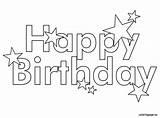 Birthday Happy Coloring Pages Printable Stars Mom Kids Print Colouring Balloons Sheets Color Drawings Letters Signs Cards Choose Board Colorings sketch template