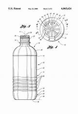 Bottle Water Patent Patents Plastic Drawing sketch template