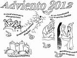 Adviento Calendarios Catequesis Colorea Domingos sketch template