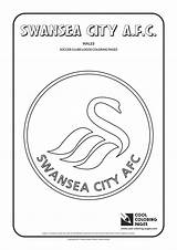 Coloring Swansea City Logo Pages Soccer Logos Wales Clubs Cool South Club Colouring Afc sketch template