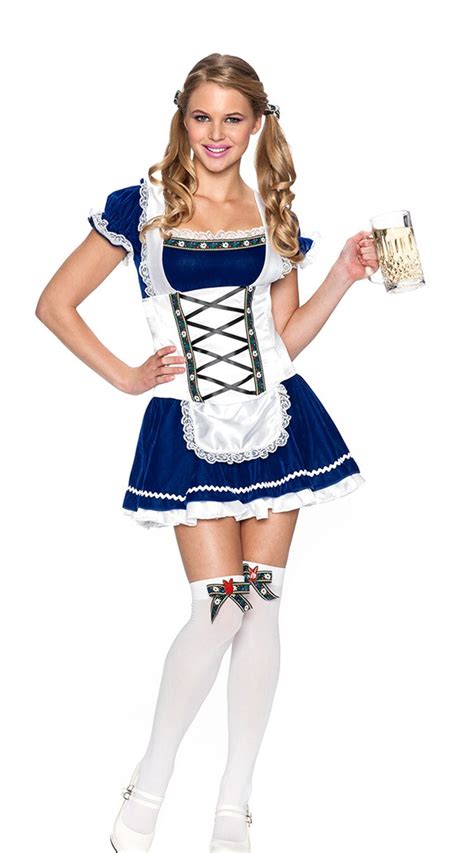 october beer girl oktoberfest blue costume up german bavarian beer maid