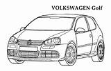 Volkswagen Coloring Pages Golf Cars Kids Pdf Printable Gif sketch template