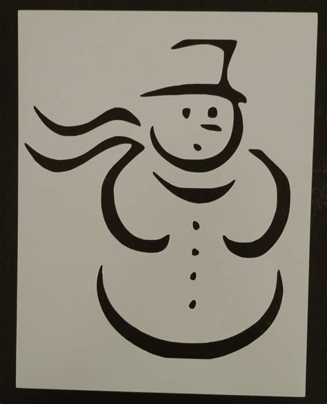 christmas winter snowman stencil  custom stencils