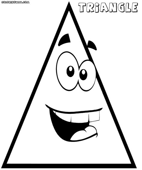 triangle coloring pages  preschoolers coloring pages