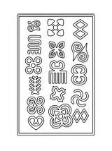 Coloring Africa Pages Adinkra Symbols sketch template