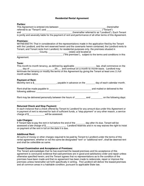 printable lease agreement ny  printable