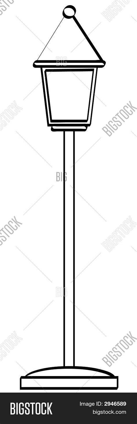 lamp post outline image photo  trial bigstock