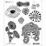 Dylusions Stamps Ocean Life Dyan Reaveley sketch template