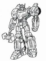 Optimus Transformers Bots sketch template