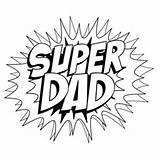 Dad Coloring Super Pages Clipart Fathers Father Printable Kids Superdad Happy Cliparts Unique Drawings Crafts Clip Papa Birthday Colouring Logo sketch template